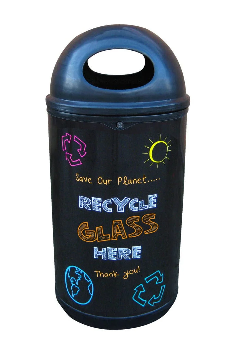 Classic Blackboard Style Recycling Bin - 130 Litre - Image 9