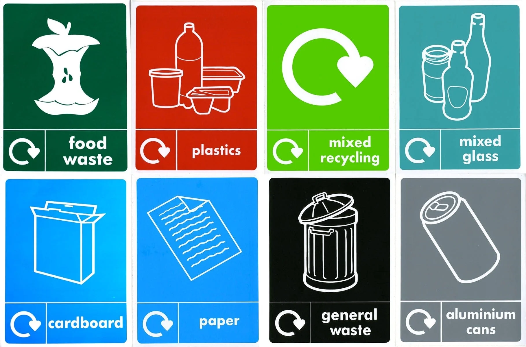 Freestanding Colour Coded Recycling Bin - 3 Sizes - Image 25