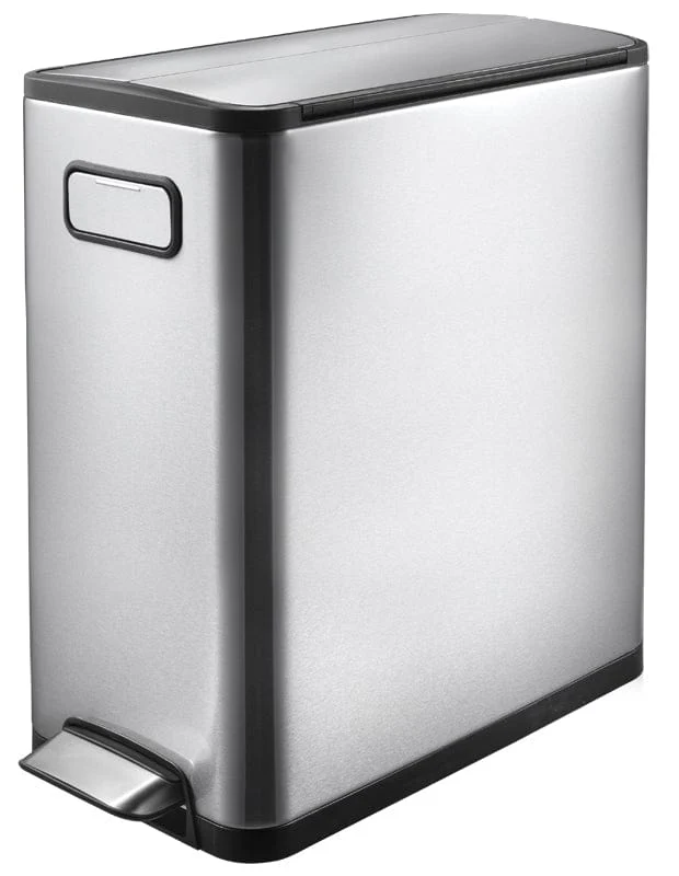 EKO Ecofly Slim Dual Compartment Recycling Bin - 2 x 20 Litre - Image 4
