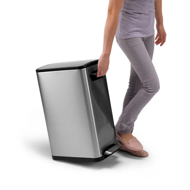 EKO Ecofly Slim Dual Compartment Recycling Bin - 2 x 20 Litre - Image 7