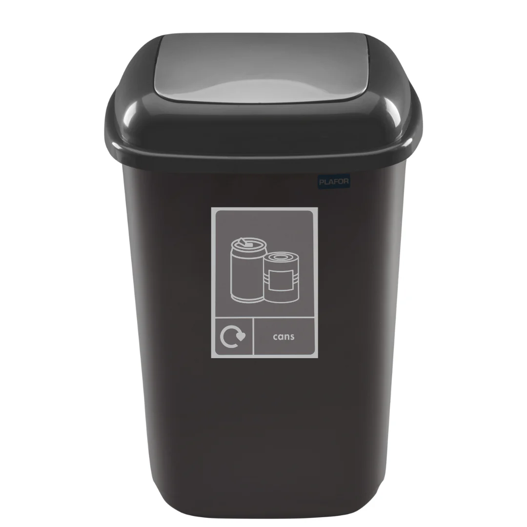 Plastic Push Lid Recycling Bin - 12 litre - Image 7